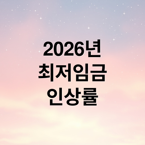 2026년
최저임금
인상률 (2026년 최저시급 10320원)