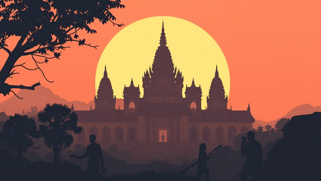 캄보디아 시신 발견 사건 개요 (illustration 스타일)