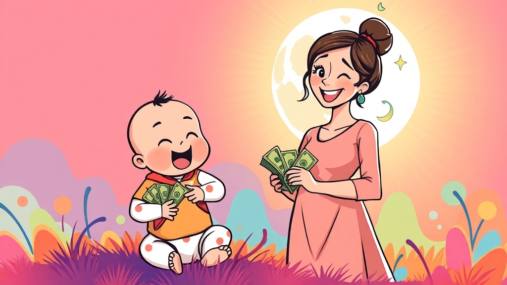 육아, 돈 걱정 없이! (cartoon 스타일)