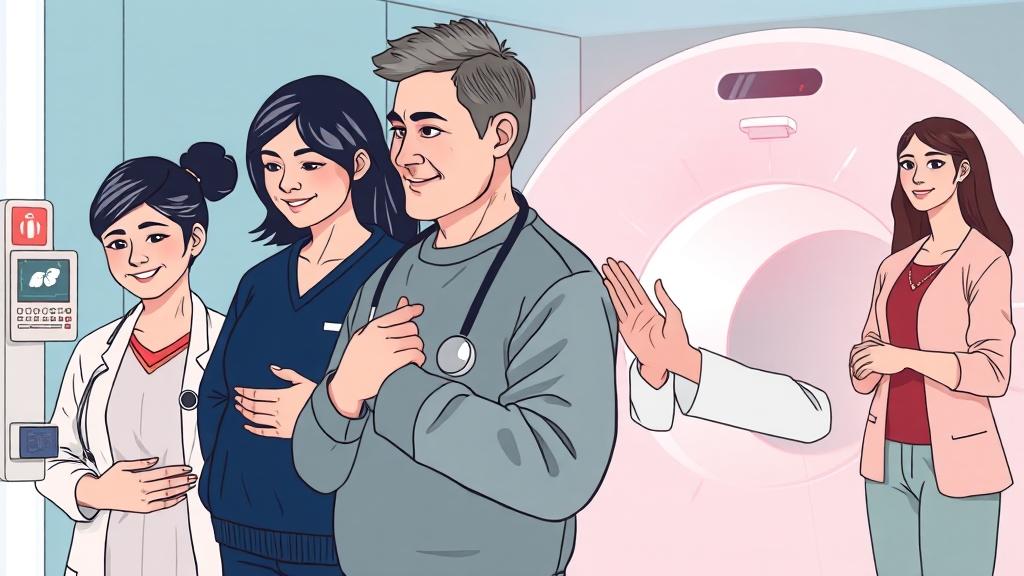 암 검진, 어떻게 강화되나? (illustration 스타일)