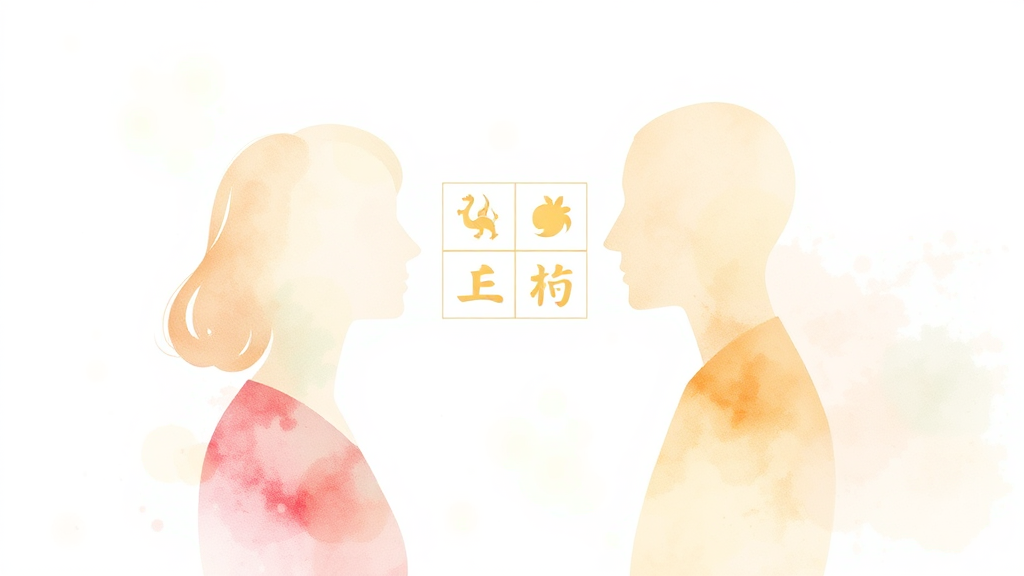 궁합 분석: 관계를 더욱 깊이 이해하기 (watercolor 스타일)