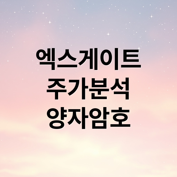 엑스게이트
주가분석
양자암호 (엑스게이트 주가 양자암호 테마,엑스게이트 주가 전망)