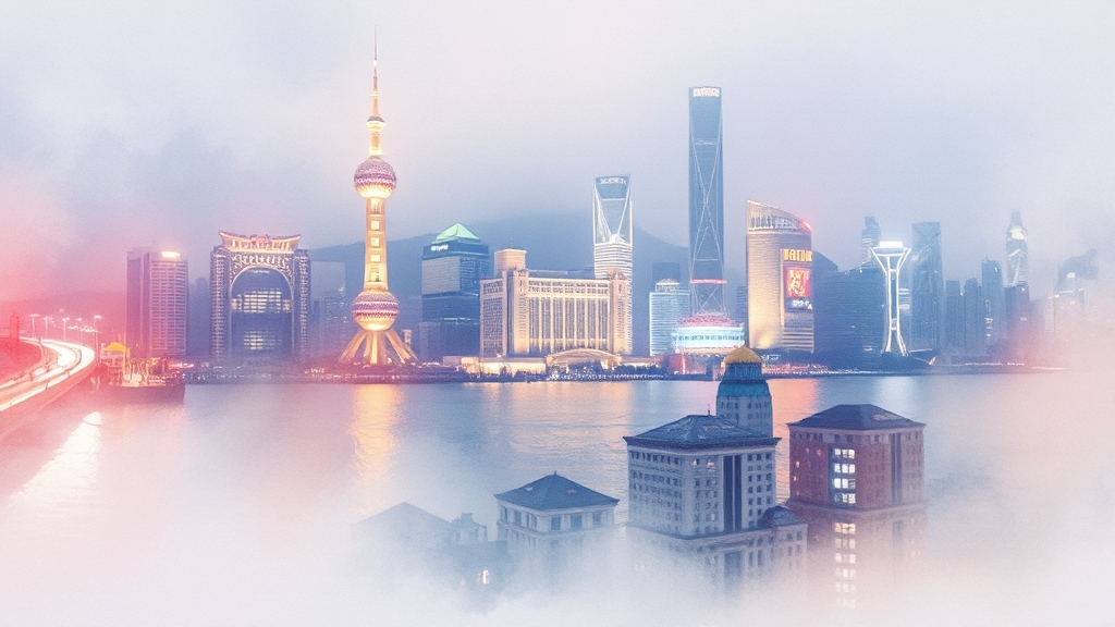 상하이 숙소 & 위치 추천 (watercolor 스타일)