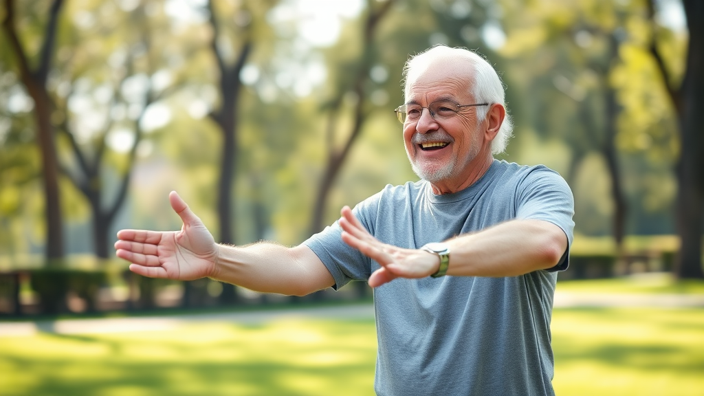 건강수명 위한 운동 (realistic 스타일)