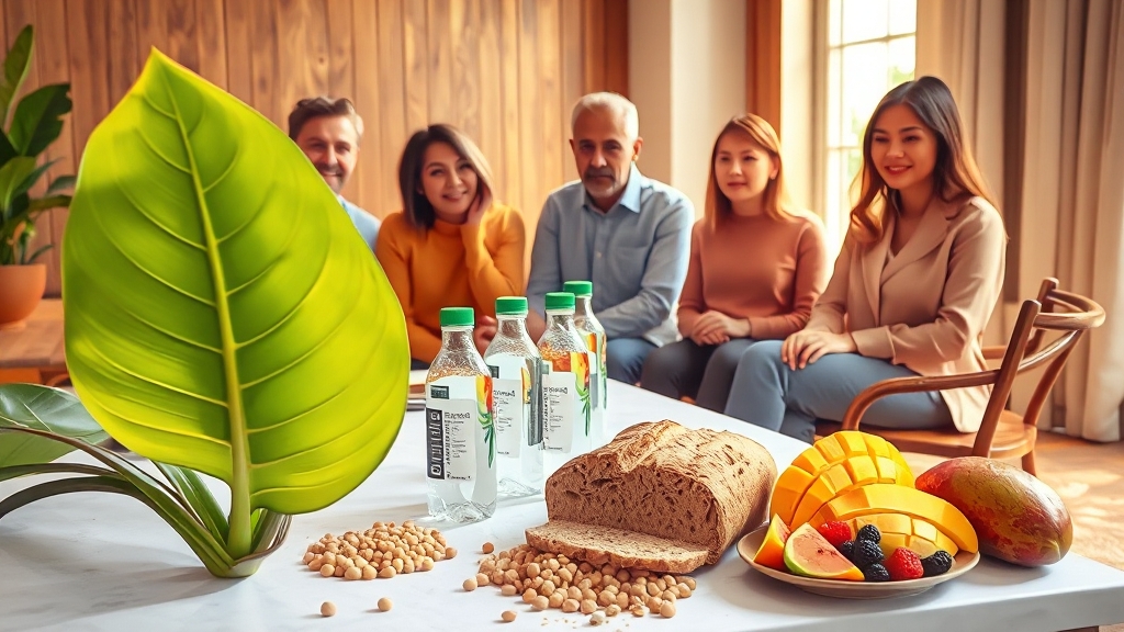 핵심 성분 & 혈당 관리 (realistic 스타일)