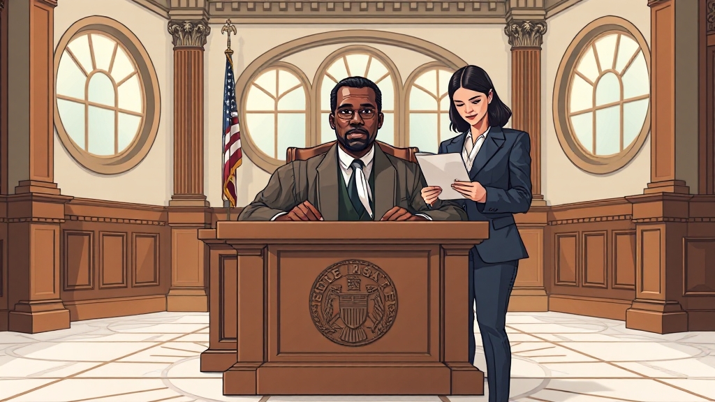 구속영장 발부 시 법적 절차 및 피의자 권리 (illustration 스타일)