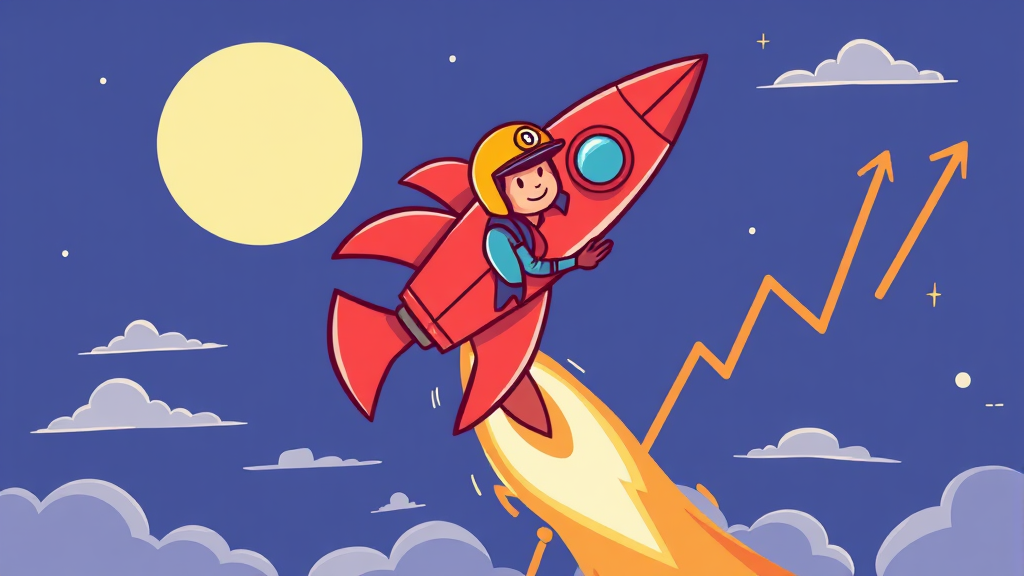 최근 주가 급등 이유 (cartoon 스타일)