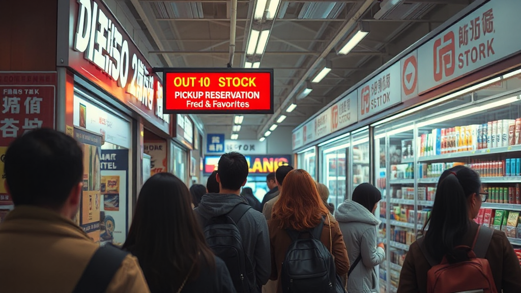 다이소 재고조회 시 주의사항 (realistic 스타일)