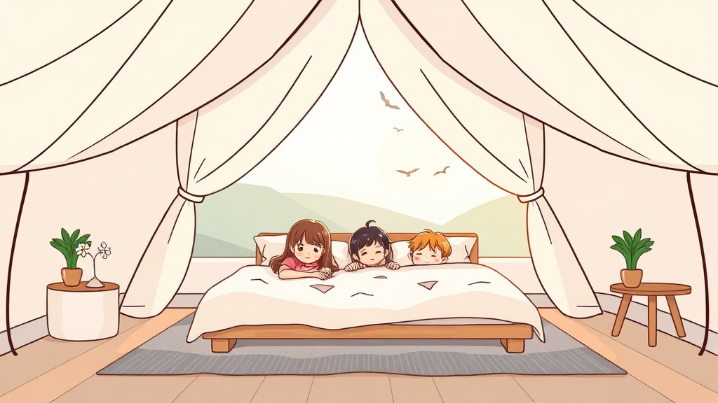 객실 종류 및 시설 안내 (cartoon 스타일)