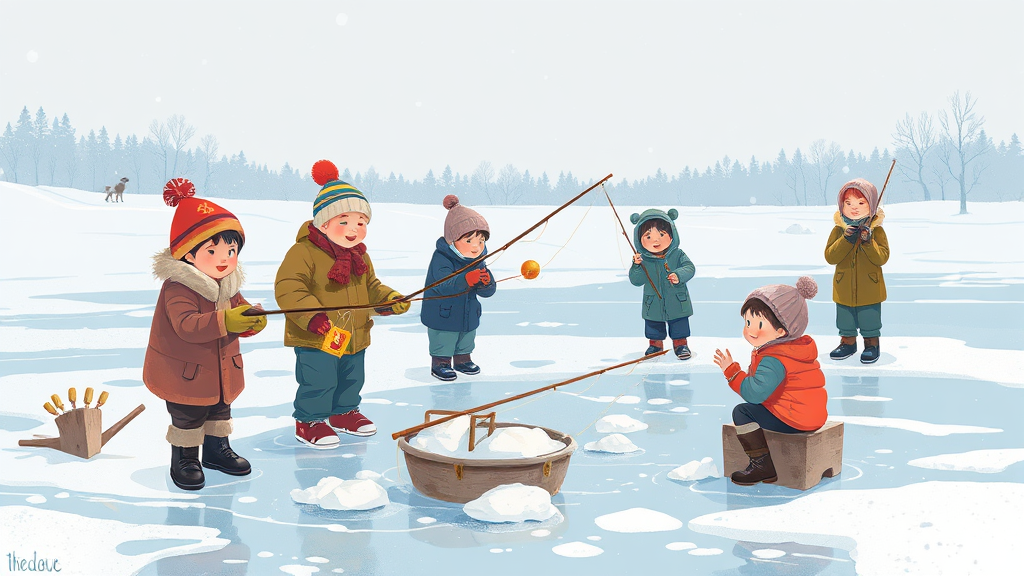 화천 산천어축제 예약 (illustration 스타일)