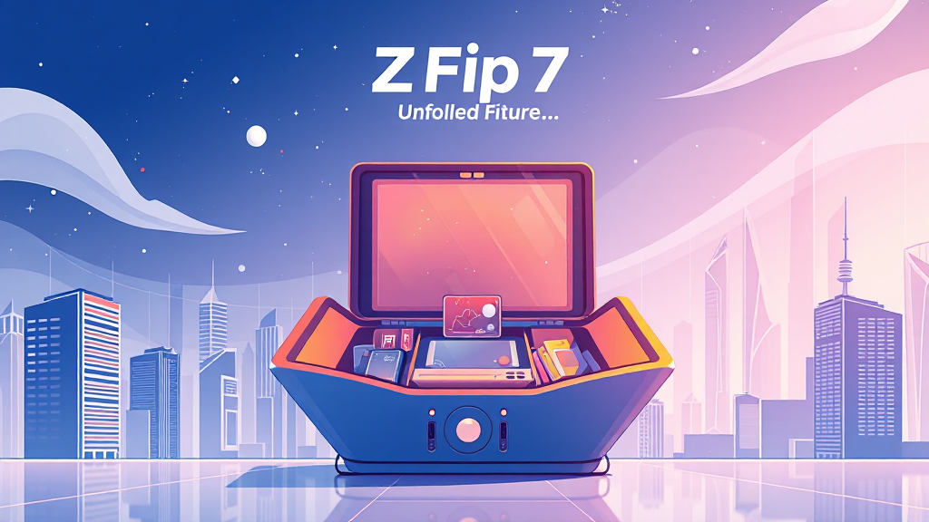 Z플립7 512GB 장단점 및 총평 (illustration 스타일)