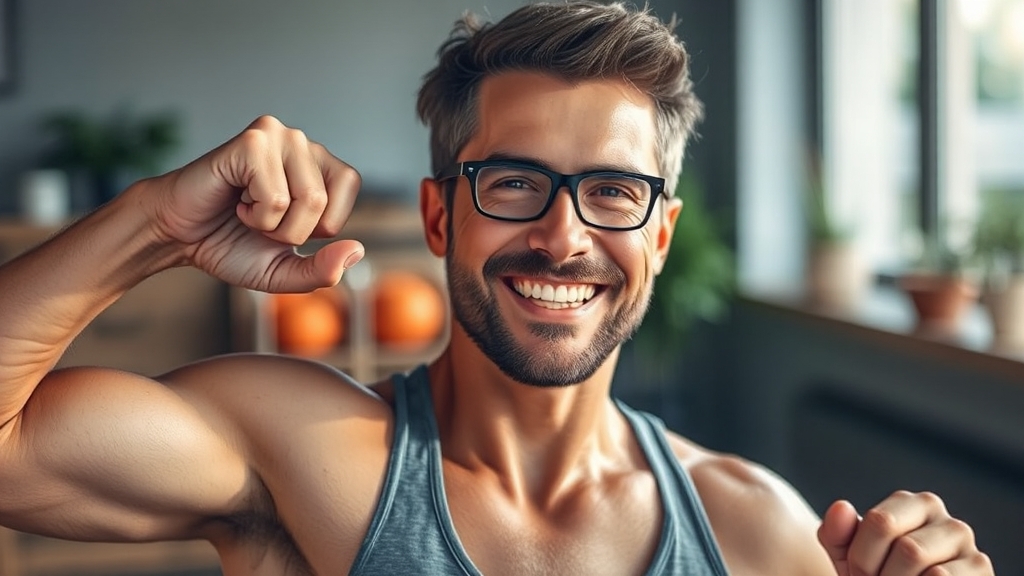 운동과 식욕 조절, 건강한 삶의 시작 (realistic 스타일)