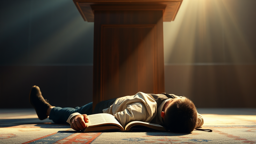 설교의 위기와 자기 성찰 (realistic 스타일)