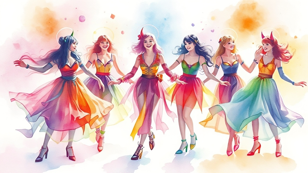 코스프레, 긍정적인 면은 무엇일까요? (watercolor 스타일)