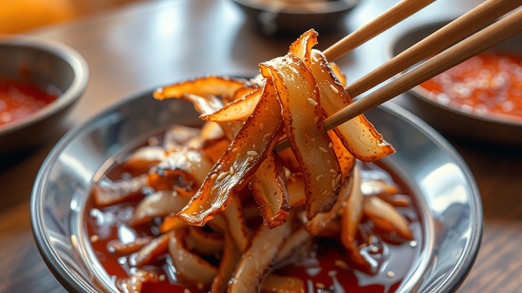 황태채 무침 만들기 (realistic 스타일)