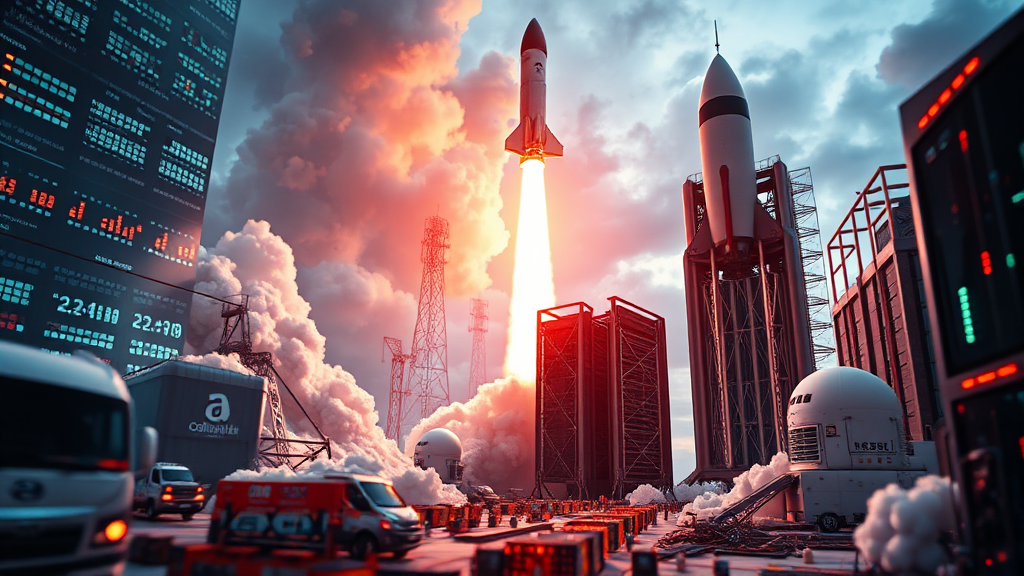 주요 산업 동향: AI, 반도체, 그리고 그 너머 (realistic 스타일)