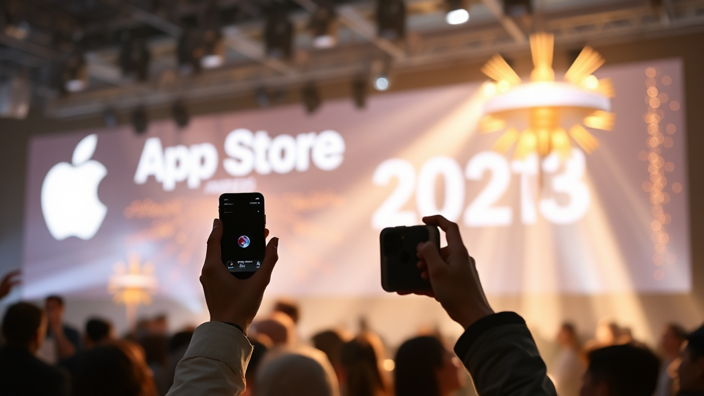 앱스토어 어워드 2025 개요 (realistic 스타일)