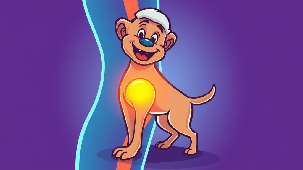 주요 효능 및 통증 완화 효과 (cartoon 스타일)