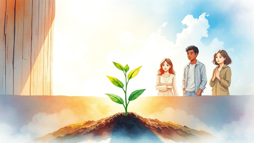 신용 회복, 꾸준히 노력! (watercolor 스타일)