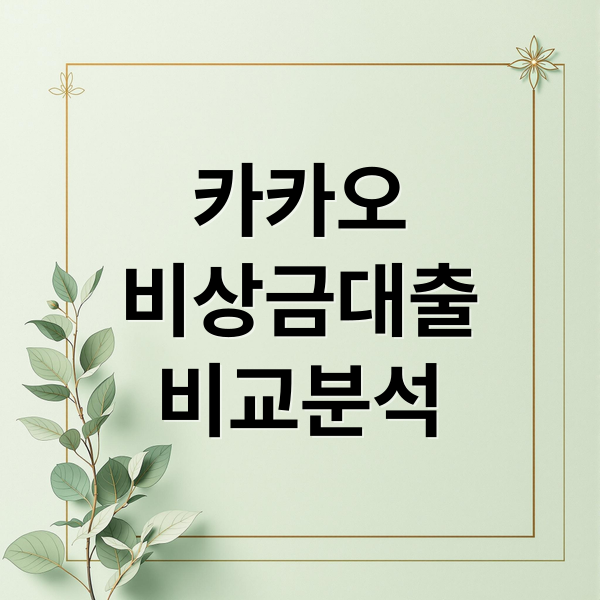 카카오
비상금대출
비교분석 (카카오 비상금 대출 무직)