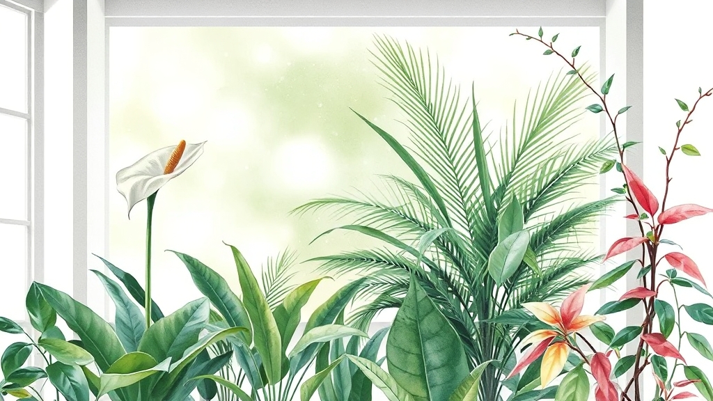 공기정화식물에 관한 종합 가이드 (2025최신) 7 공기정화 식물 종류별 특징 (watercolor 스타일)