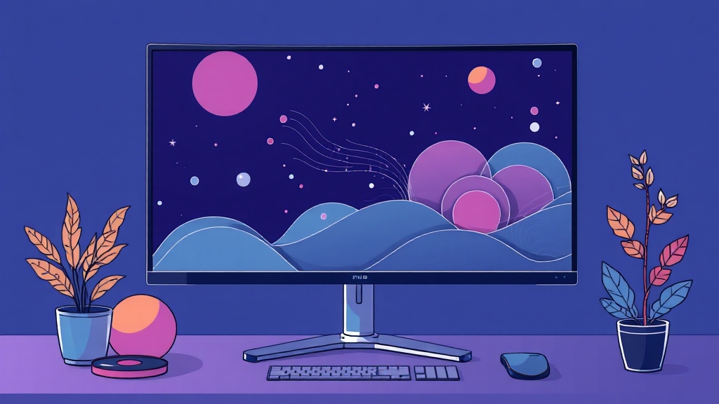 QHD 모니터란? (illustration 스타일)