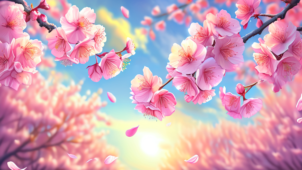 벚꽃 개화 시기가 매년 달라지는 이유 (realistic 스타일)