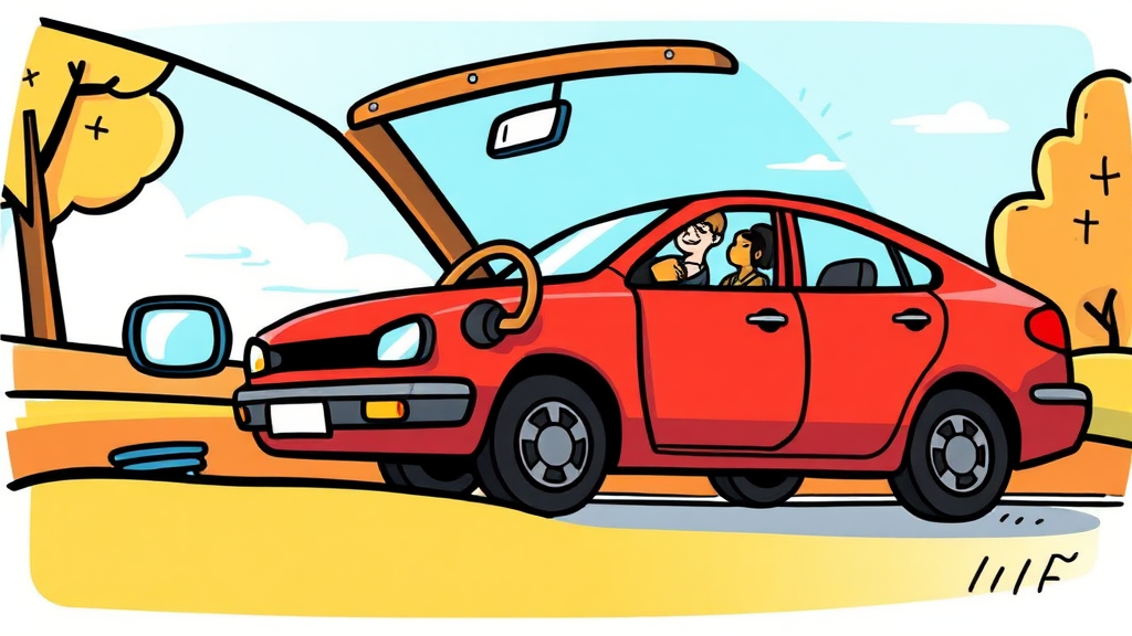 왜 운전자보험 조회해야 할까요? (cartoon 스타일)