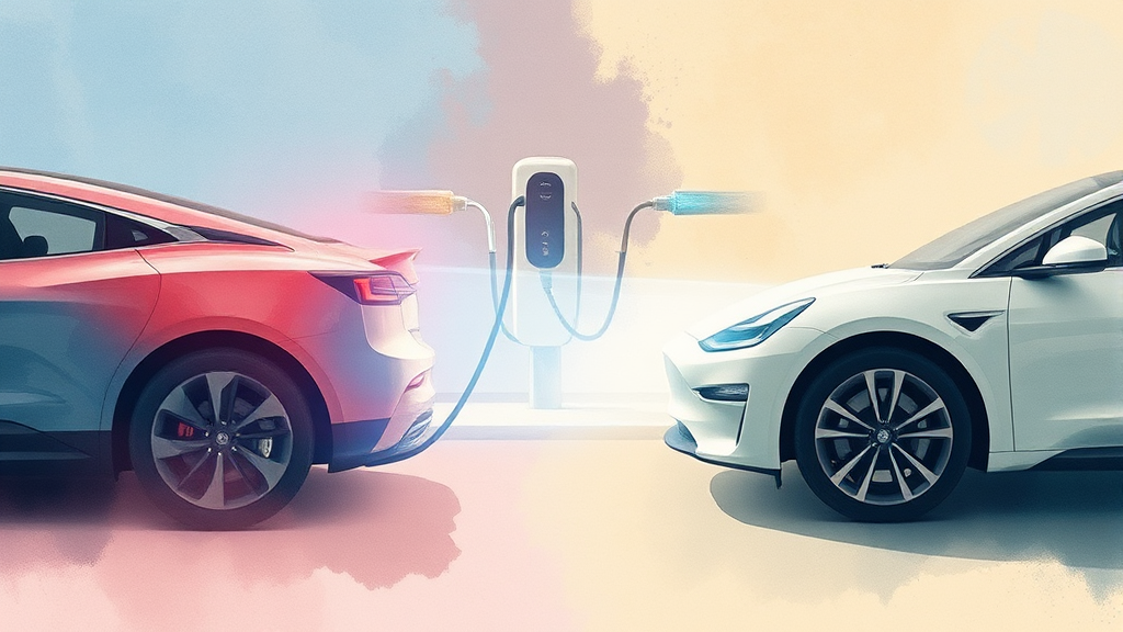 충전 시간 및 시스템 비교 (watercolor 스타일)