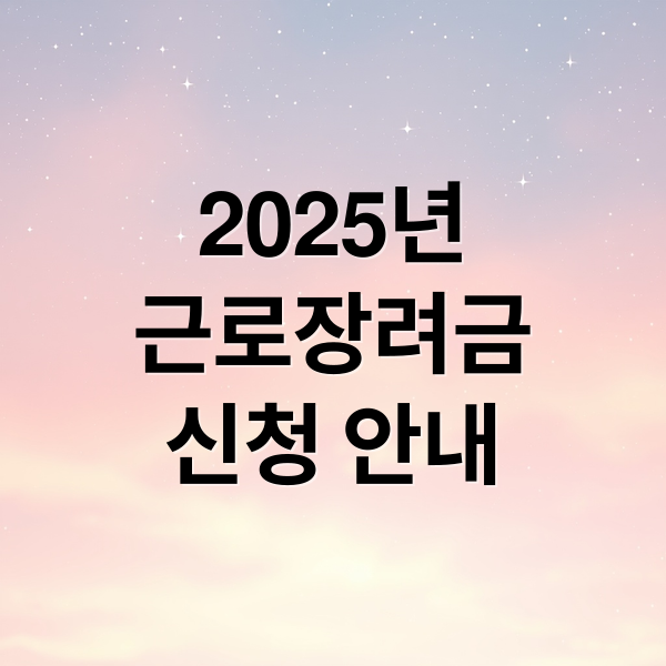 2025년
근로장려금
신청 안내 (근로장려금 신청 방법과 지급 기준)