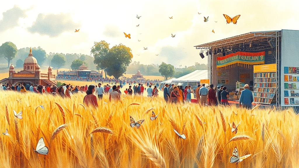 특별한 테마가 있는 축제 (watercolor 스타일)