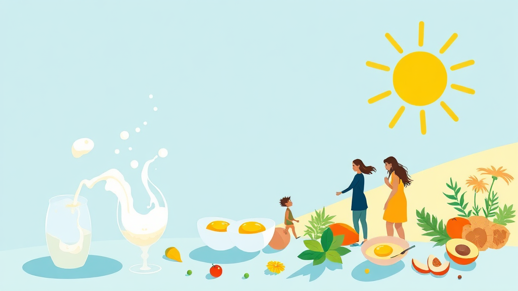 알부민 섭취 방법 (illustration 스타일)