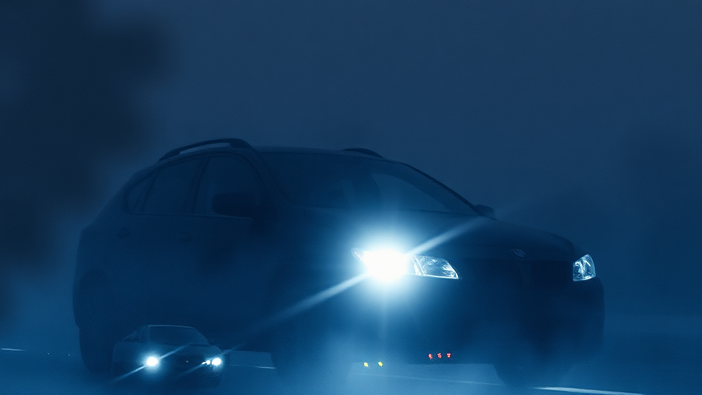 기존 하향등 상태 점검 (watercolor 스타일)