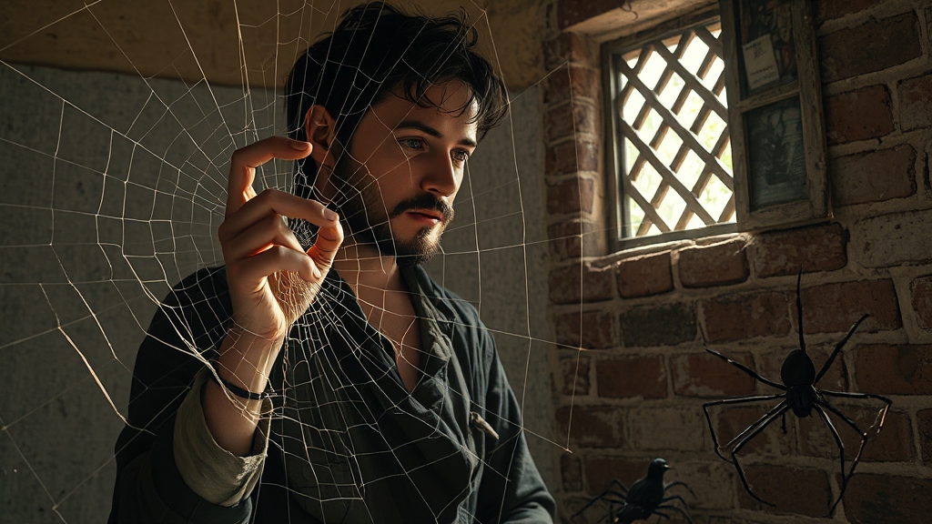 상황별 거미 꿈 해몽 (realistic 스타일)