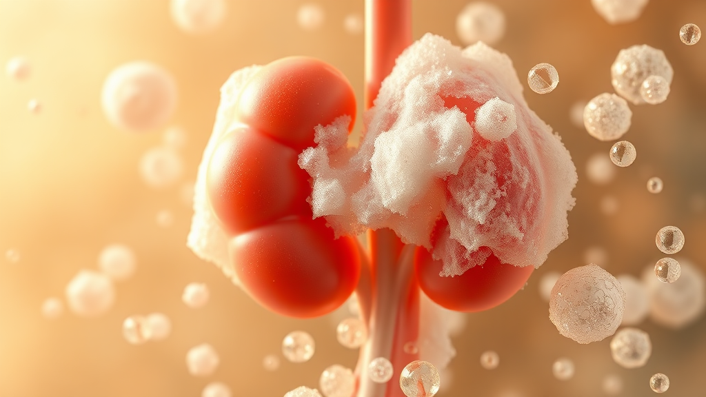 소변 거품, 단백뇨의 신호일까? (realistic 스타일)