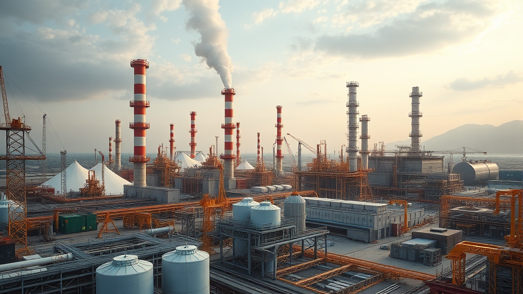 주요 기업 및 산업 동향 (realistic 스타일)