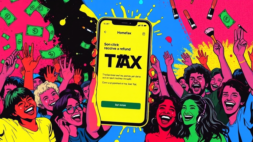 민간 vs 국세청 원클릭 비교 (popart 스타일)