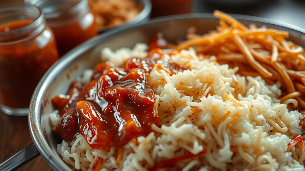 고추장아찌 활용 요리 (realistic 스타일)