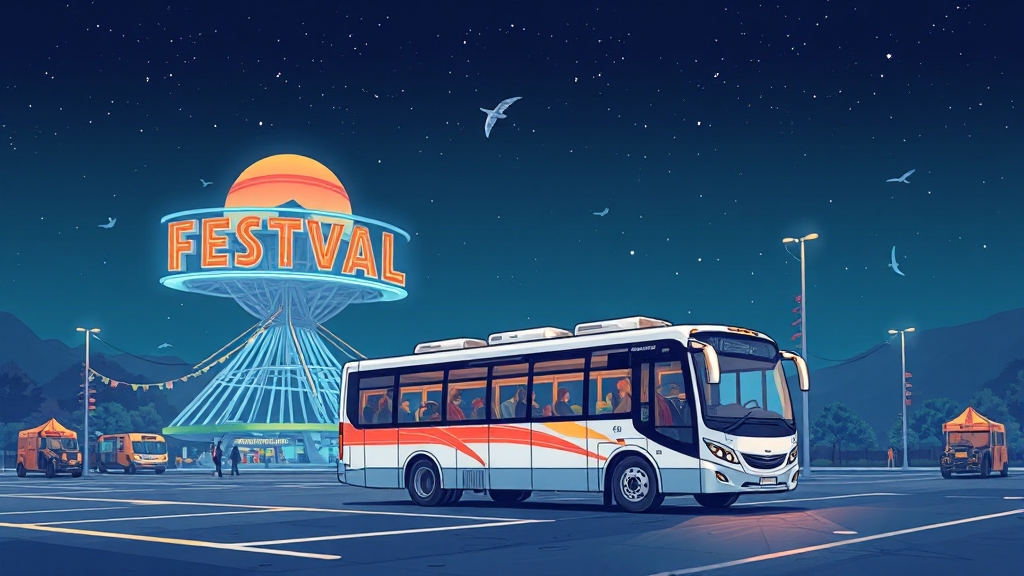 교통, 주차 및 셔틀버스 정보 (illustration 스타일)