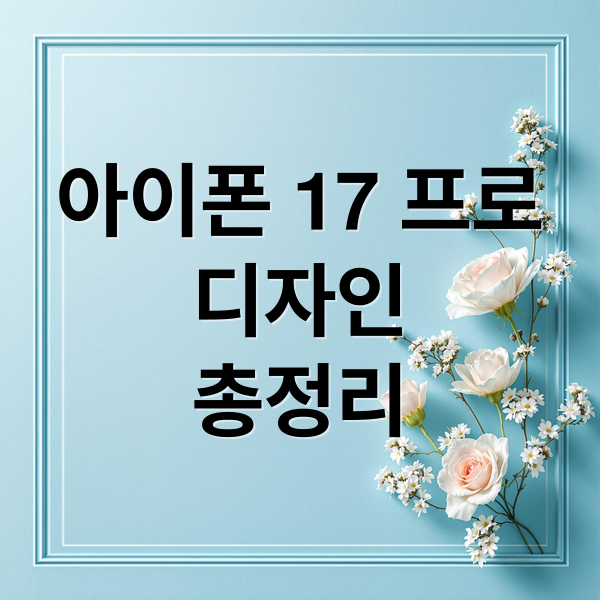 아이폰 17 프로
디자인
총정리 (아이폰 17 프로 변화)