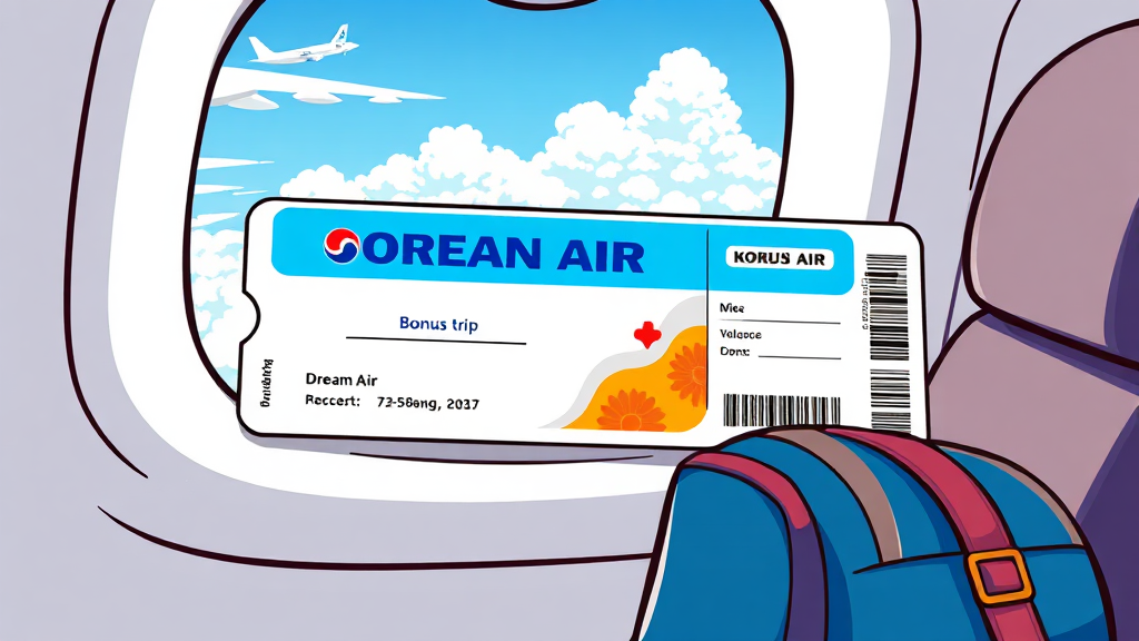 마일리지 사용법 1: 보너스 항공권 예약 (cartoon 스타일)