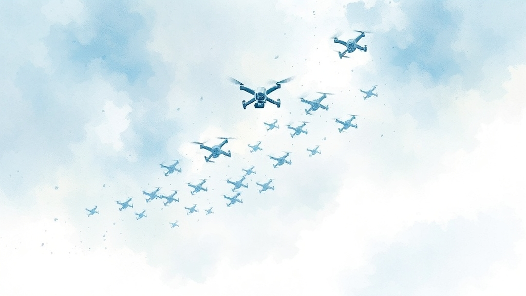 드론 ETF, 어떤 종류가 있을까? (watercolor 스타일)