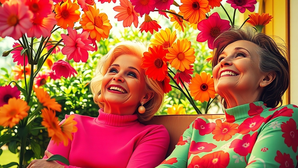 갱년기, 마음도 보듬어 주세요 (popart 스타일)