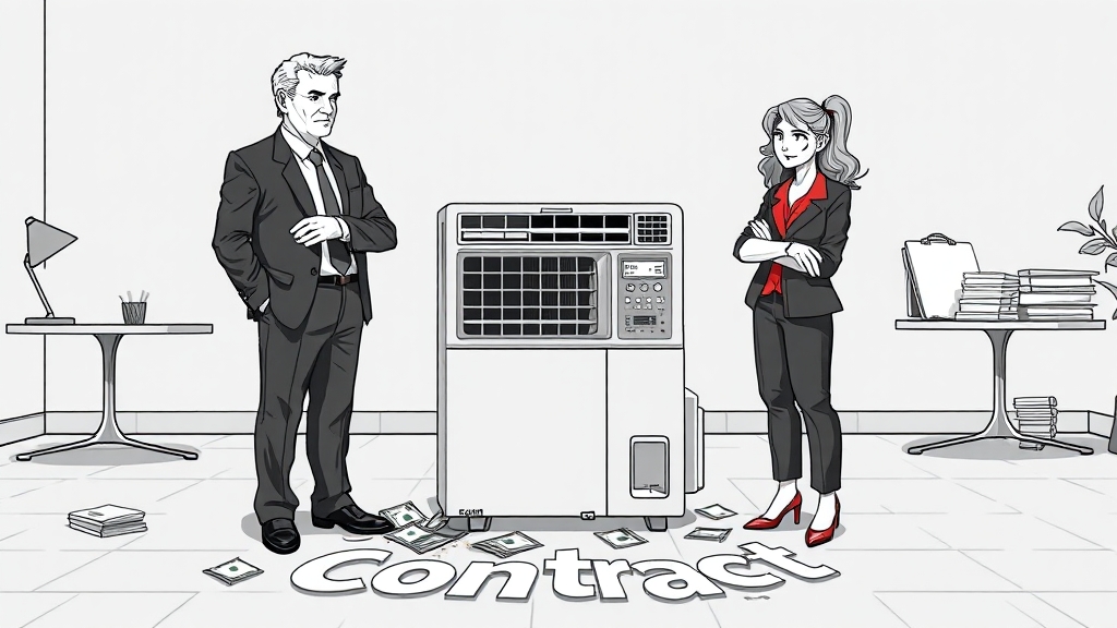 에어컨 청소비용: 집주인 vs 세입자, 책임은 누구에게? 3 에어컨 청소 비용, 누가 낼까? (illustration 스타일)