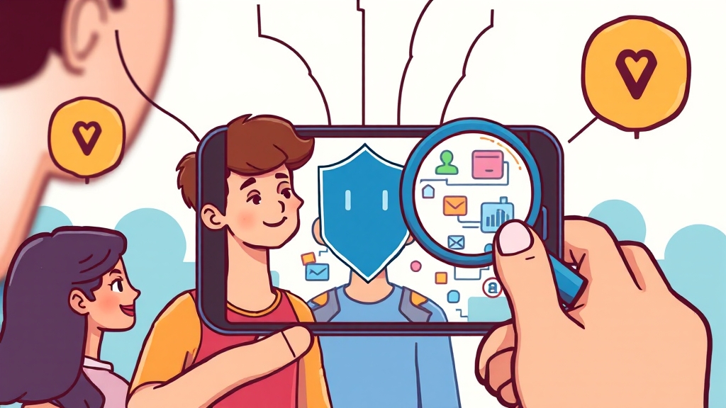 유튜브 광고 식별자(AAID) 관리 (cartoon 스타일)