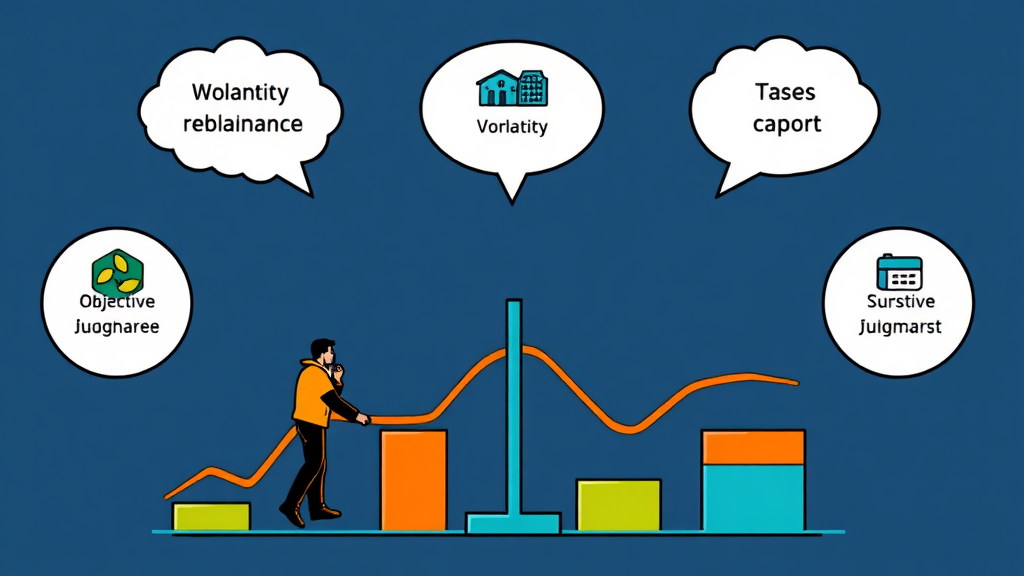 리밸런싱 시 고려해야 할 투자 유의사항 (cartoon 스타일)