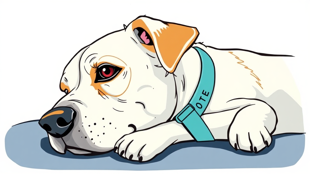 강아지 녹내장 수술 후 관리 및 예후 (illustration 스타일)