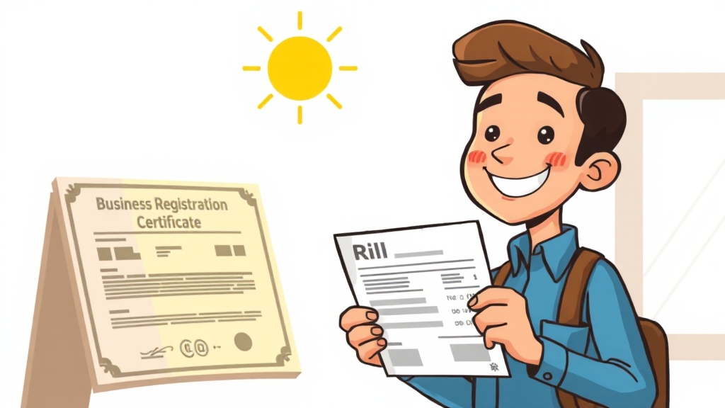 신청 방법 및 필요 서류 (cartoon 스타일)