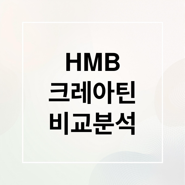 HMB
크레아틴
비교분석 (HMB와 크레아틴 비교: 어떤 보충제가 더 효과적일까?)