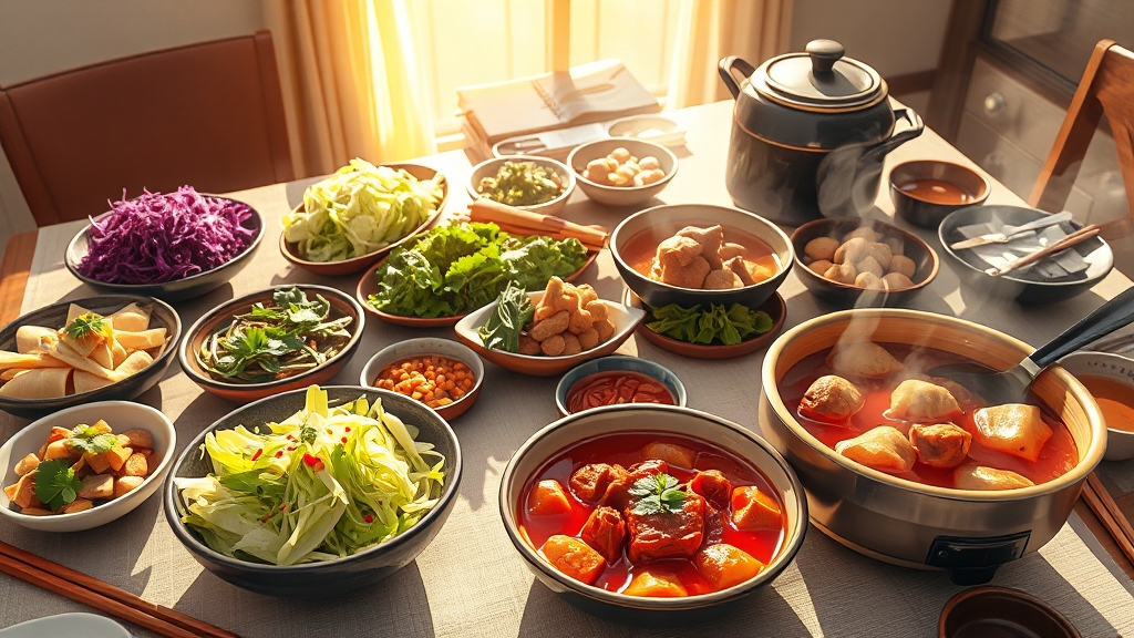 밥반찬으로 즐기는 비름나물 요리법 (illustration 스타일)